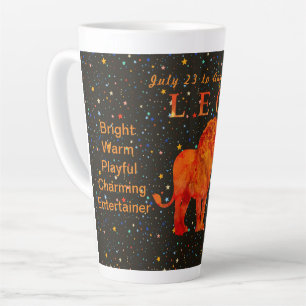 Leo caractères zodiac personnalisé Latte Mug