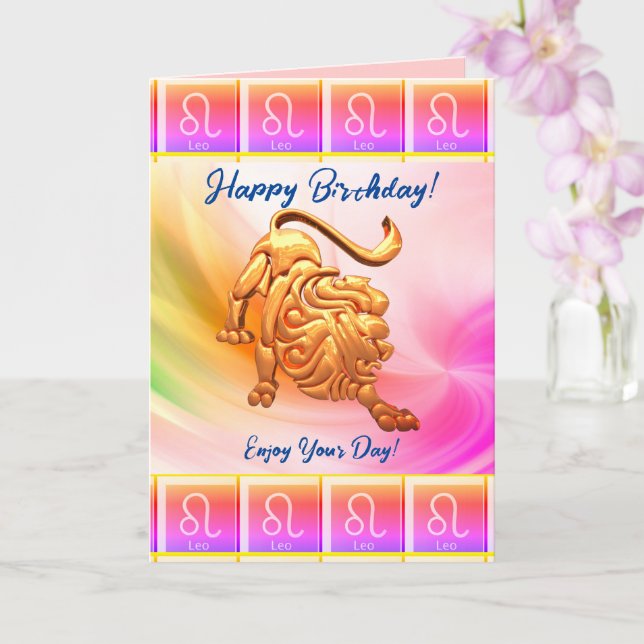 Léo - Carte d'anniversaire (Orchidée)
