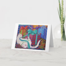 Leo distribue la carte des fêtes