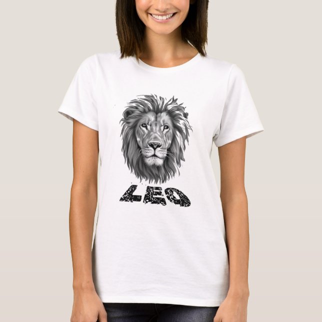 Leo Femmes Zodiac Sign Crew T-shirt (Devant)