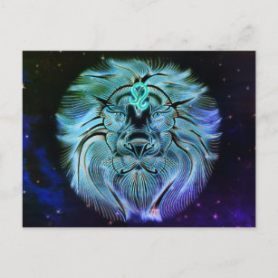 leo la carte postale du lion zodiac