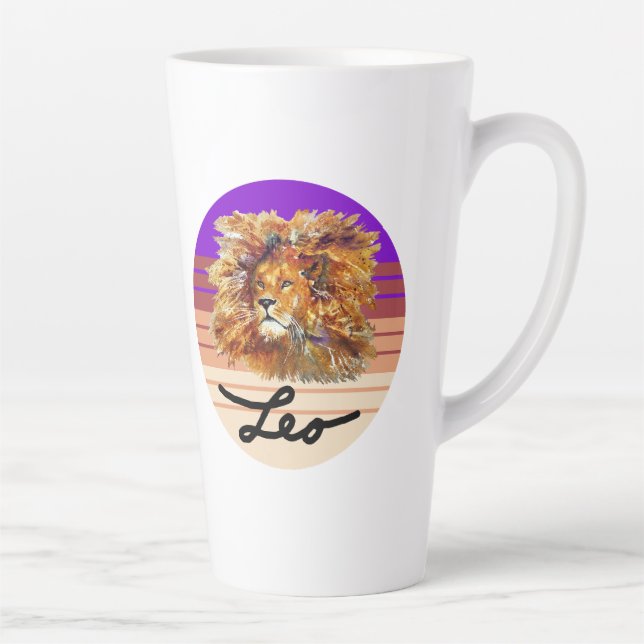 LEO LE LION LATTE MUG MODÈLE (Droite)