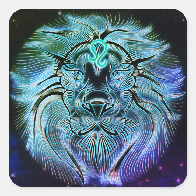 leo les autocollants du lion zodiac (Devant)