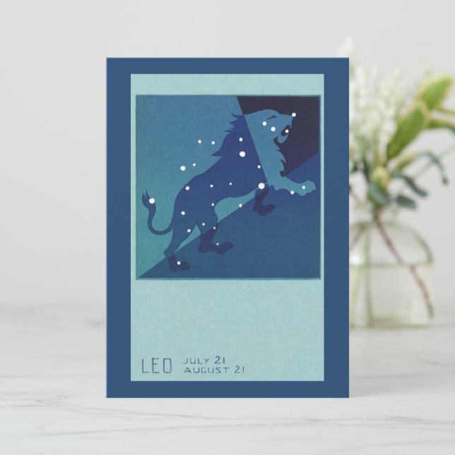 Leo Lion Constellation Astrologie Zodiaque Vintage (Debout devant)