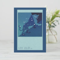 Leo Lion Constellation Astrologie Zodiaque Vintage