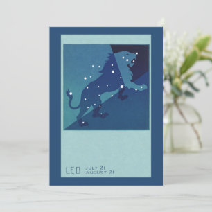 Leo Lion Constellation Astrologie Zodiaque Vintage