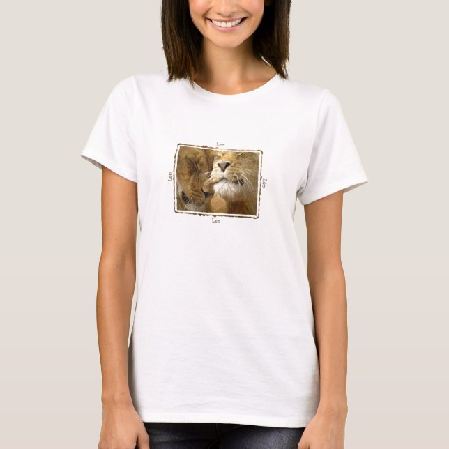 Léo - Lions au crayon de couleur T-shirt (Devant)