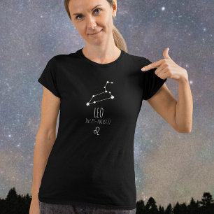 Leo   T-shirt Constellation Zodiaque personnalisée