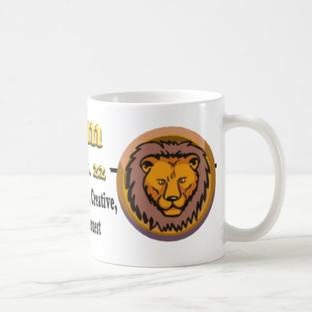 Leo Zodiac Fête des Mères Café Mug (Droite)