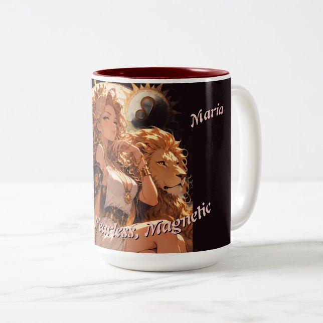 Leo Zodiac Mug Personalized Astrology Gift (Devant droit)