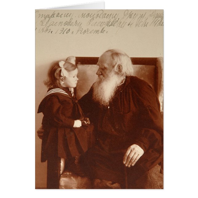 Léon Tolstoy avec sa petite-fille, Tatiana (Devant)