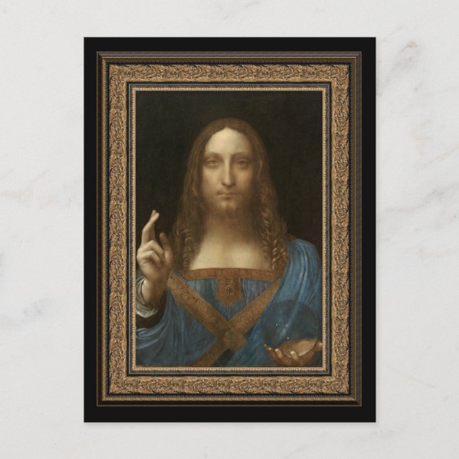 Léonard de Vinci 1500 Salvator Mundi Carte Postale (Devant)