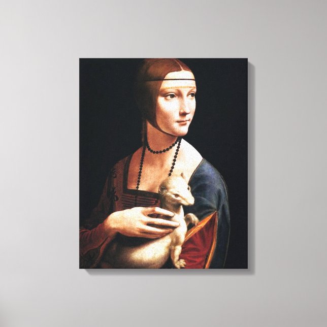 Léonard de Vinci Lady avec enveloppement de toile  (Recto)