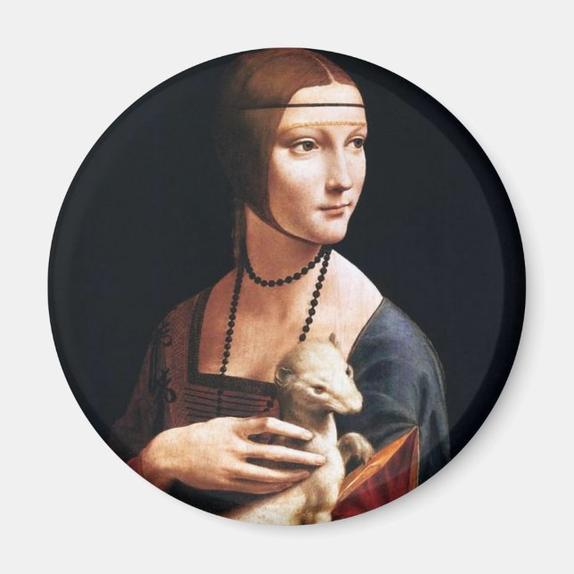Léonard de Vinci Lady avec un aimant à l'hermine (Devant)