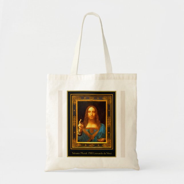 LEONARDO DA VINCI SALVATOR MUNDI Petit Sac fourre- (Devant)