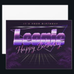 Leonie Nom Prénom lila retro Carte Anniversaire<br><div class="desc">C'est une très belle carte personnalisée / carte de voeux / carte cadeau / carte d'anniversaire dans le design violet retro pour Leonie. Le verso est libre pour un texte personnel ou similaire. Parfait pour ta meilleure amie, épouse, soeur, mère, tante, grand-mère, fiancée, cousine, partenaire de vie ou qui que...</div>