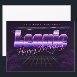 Leonie Nom Prénom lila retro Carte Anniversaire<br><div class="desc">C'est une très belle carte personnalisée / carte de voeux / carte cadeau / carte d'anniversaire dans le design violet retro pour Leonie. Le verso est libre pour un texte personnel ou similaire. Parfait pour ta meilleure amie, épouse, soeur, mère, tante, grand-mère, fiancée, cousine, partenaire de vie ou qui que...</div>