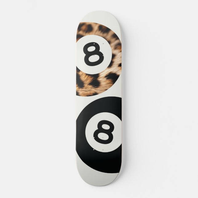 Leopard 8 balle Chic esthétique skateboard Wall Ar (Recto)