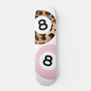 Leopard 8 balle Chic esthétique skateboard Wall Ar