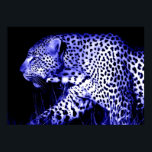 Leopard at Blue Night Poster Pop Art Wild Animaux<br><div class="desc">Visage des affiches de léopard Imprimantes - Courage motivationnel / Confiance Pop Art Tigers - Tiger Tiger Head / Portrait Digital Animal Artwork - Tiger Eyes Pop Art Image - Head Leopard Portrait - Wild Big Cats Digital Images</div>