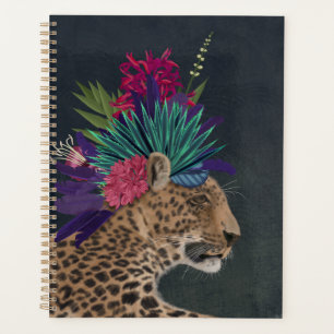 Leopard avec tête tropicale