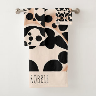 léopard Beige Floral moderne Mosaïque Motif