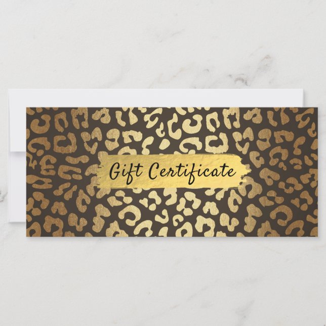 Leopard Cheetah Animal Skin Imprimer Certificat ca (Devant)