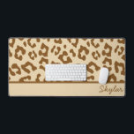Leopard Cheetah Poster de animal Personnalisé Nom<br><div class="desc">Voici un Leopard Cheetah Poster de animal Custom Cursive Name Mat de bureau!</div>