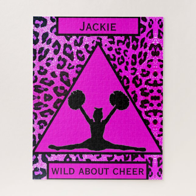 Léopard de Cheerleading Fou de Puzzle de Cheer (Vertical)