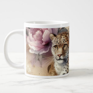 Léopard et Mug Rose