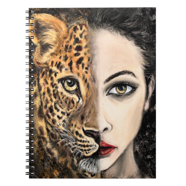 Leopard Girl - Carnet émotion - Peinture (Devant)