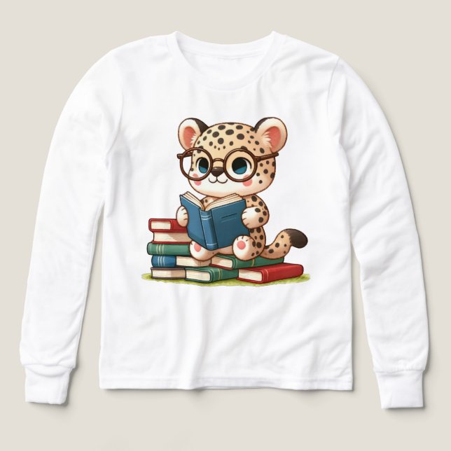Léopard Mignon en Train de Lire (Motif recto)