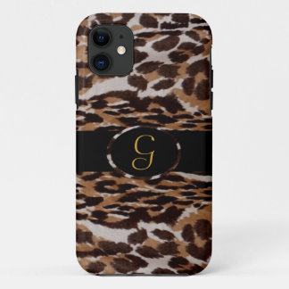 Leopard Monogram Iphone 5 Coque