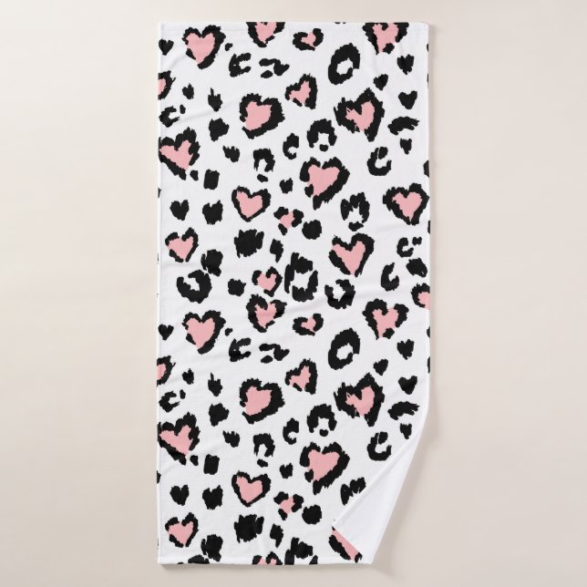 Leopard or jaguar seamless pattern, textured fashi (Serviette de bain)