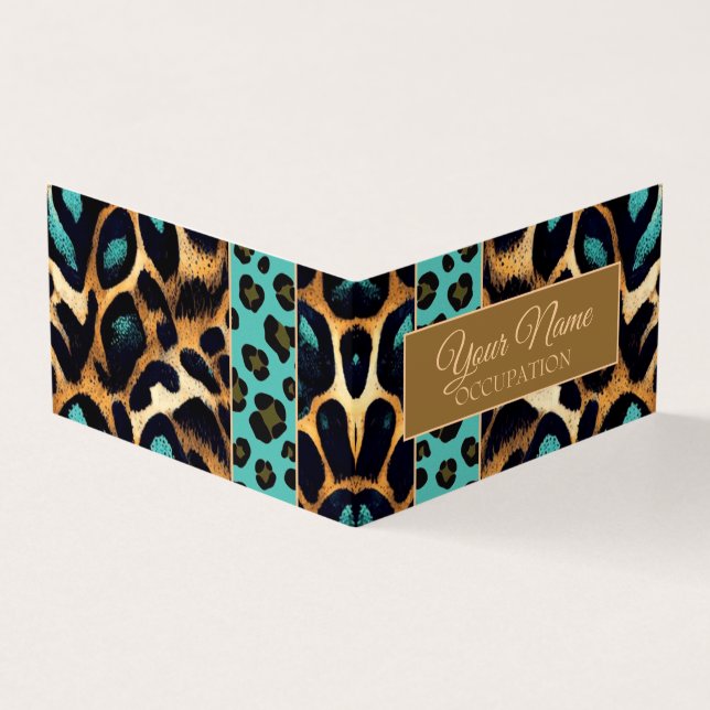 LEOPARD Poster de animal - Carte de visite (Extérieur)