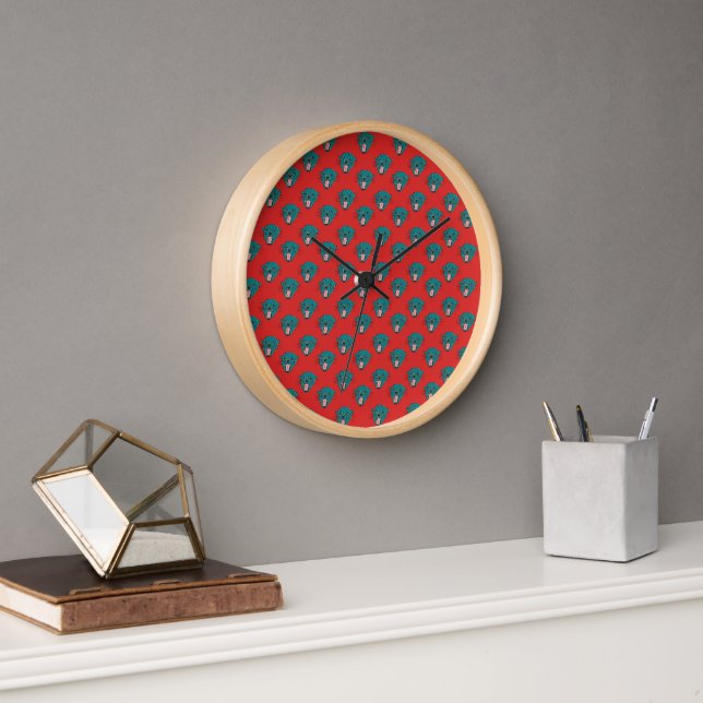Léopard rugissant - Horloge murale audacieuse pour (Bureau)