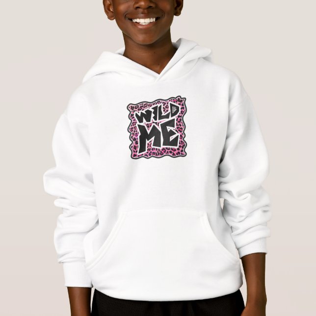 Leopard Wild Me Noir et rose chaud (Devant)