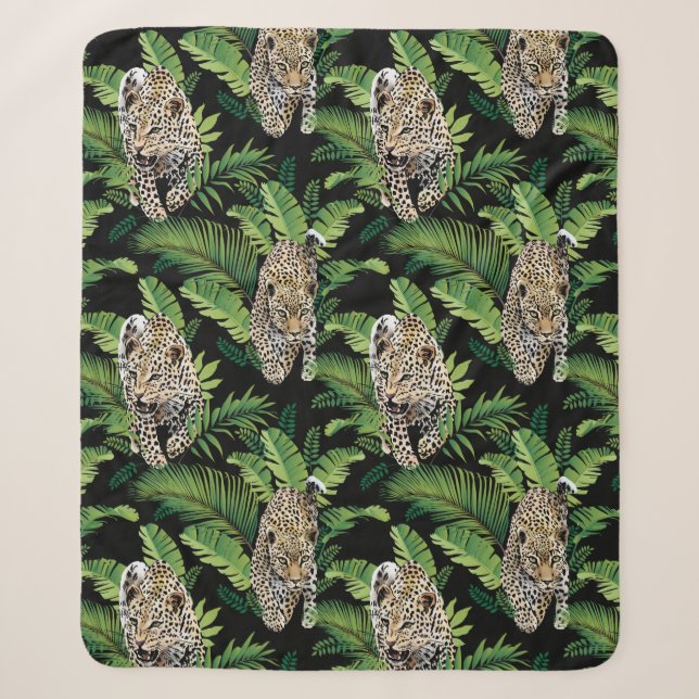 Léopards Motifs couvertures en toison (Devant)