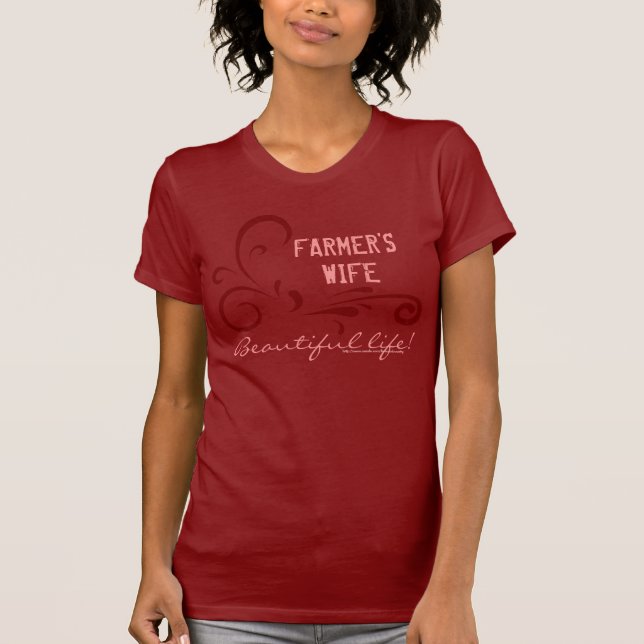 L'épouse de l'agriculteur, beau rouge de T-shirt (Devant)