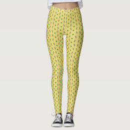 Leprachaun Shamrock St. Pat's Day-Print Leggings
