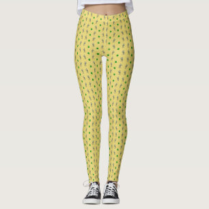 Leprachaun Shamrock St. Pat's Day-Print Leggings
