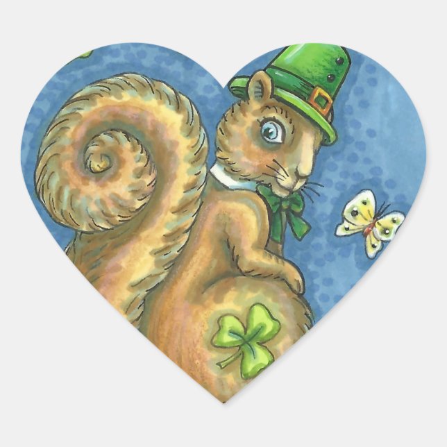 LEPRECHAUN IRISH SQUIRREL, CHALEUREUX STICKERS Feu (Devant)