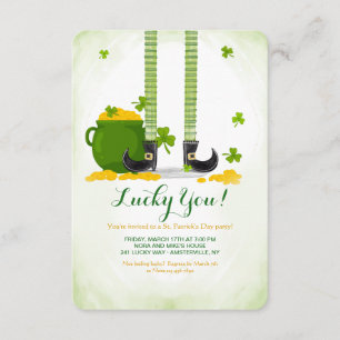Leprechaun Legs St. Patrick's Day Invitation