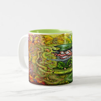 Leprechaun Magique Mug à café à deux tons