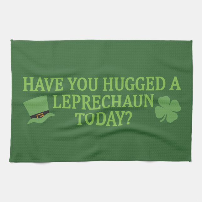 Leprechaun Serviette de cuisine Hug (Horizontal)