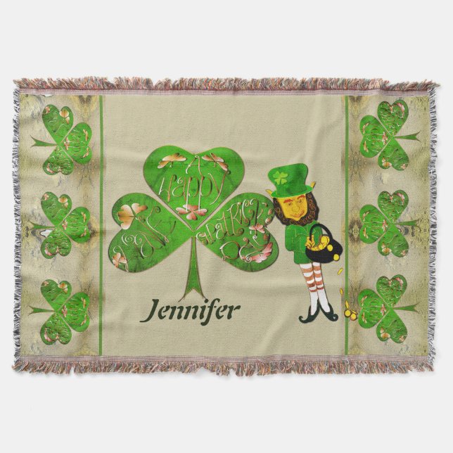 Leprechaun Shamrocks lancer la couverture (Devant)