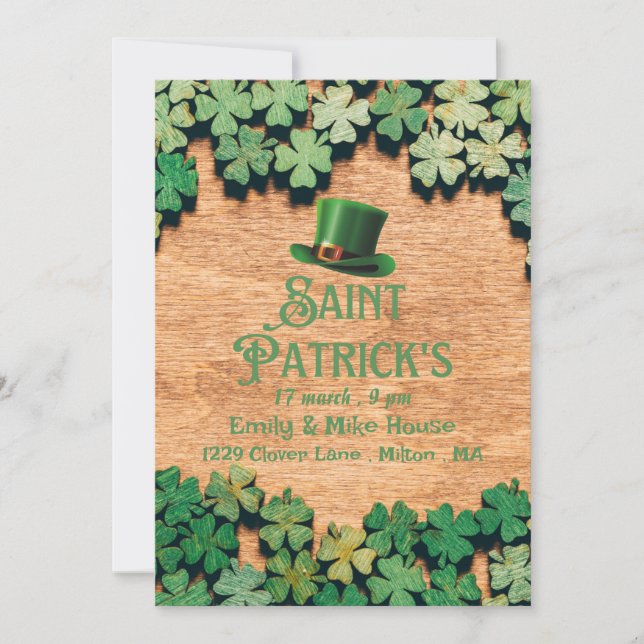 Leprechaun St.Patrick's Day Party Invitation (Devant)