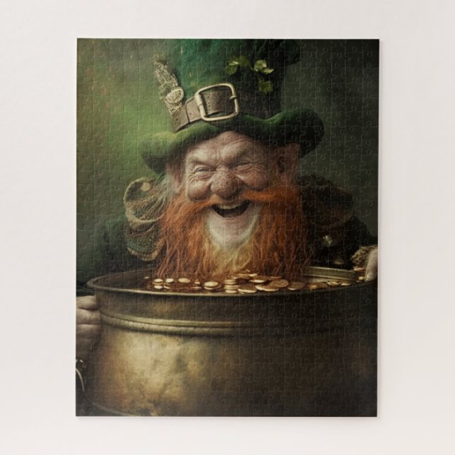 Leprechaun Trouve Pot Of Gold Jigsaw Puzzle (Vertical)