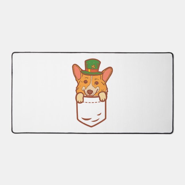 Leprechaun Welsh Corgi Poche Jour de la Saint Patr (Recto)
