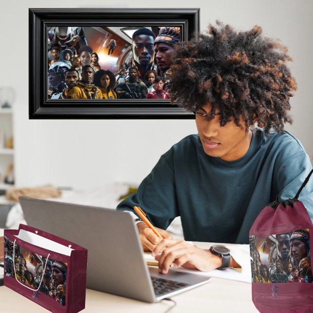 L'équipage Sekhmet (Get the full "Sekhmet Starship" collection at  https://bit.ly/BlackFutureZazzle)